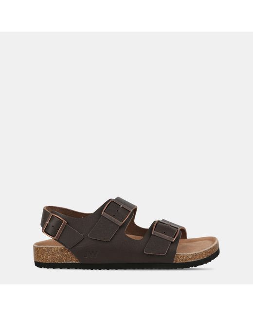Jack Wills Brown Leather Slip On Flat Sandals for men