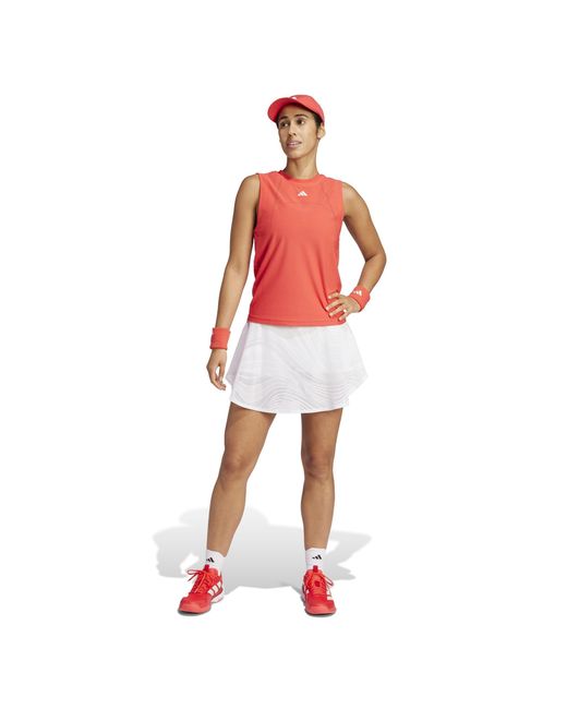 Adidas Red Tennis Pro Climacool+ Match Tank Top