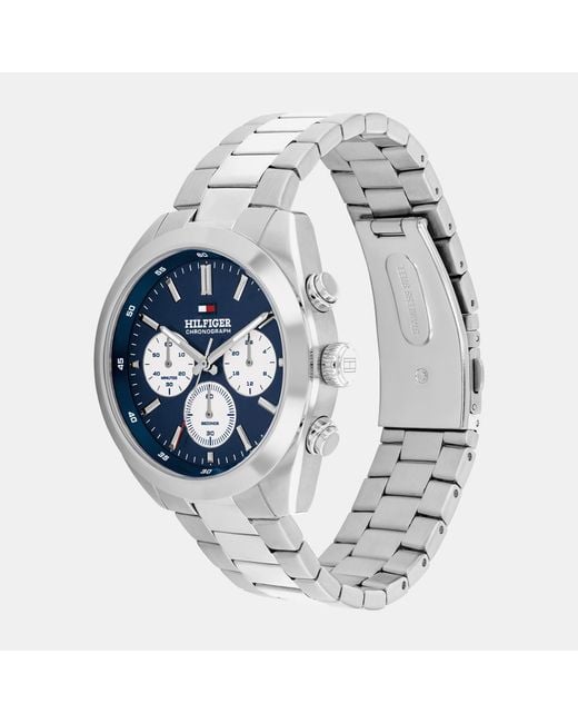 Tommy Hilfiger Blue Hudson Stainless Steel Chronograph Analogue Quartz Watch for men