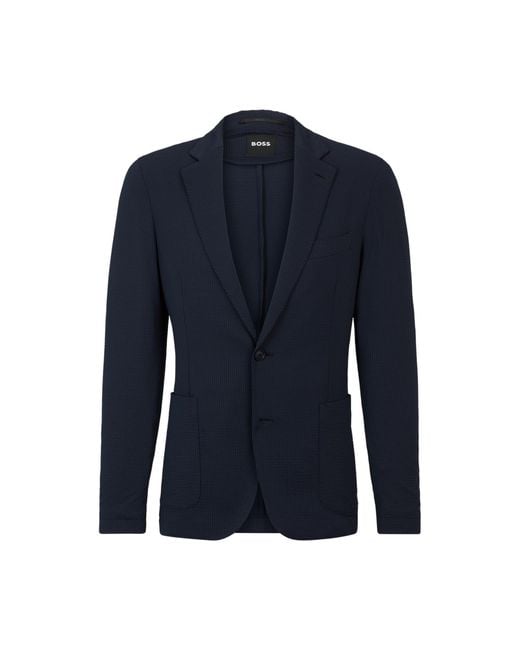 Boss Blue P-Hanry-J-Wg-241 Tailored Suit Jacket for men