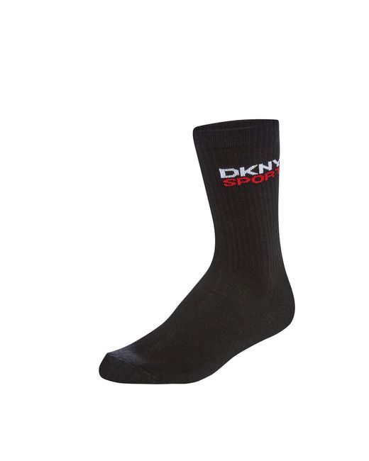 DKNY Black 3 Pack Sport Socks Dogwood for men
