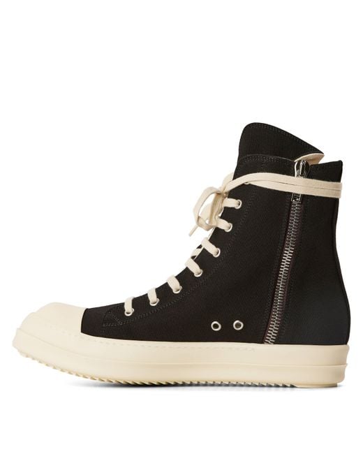 Rick Owens Black High-Top Trainers for men