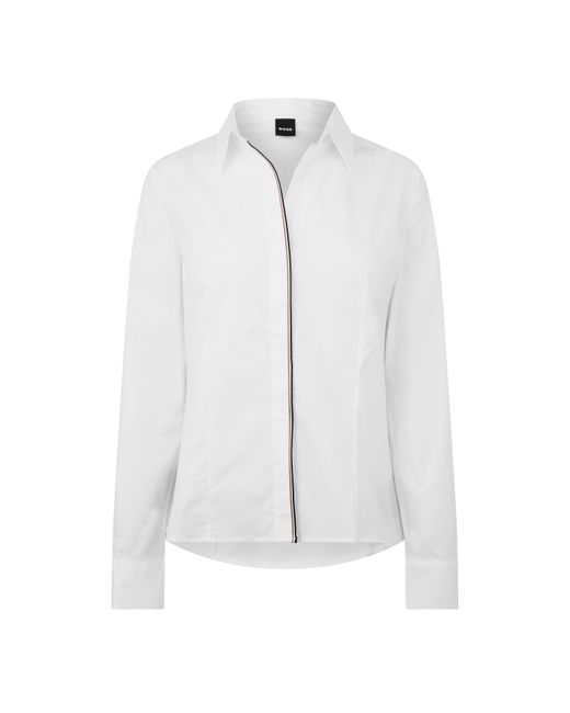 Boss White Bierdie Tailored Fit Shirt
