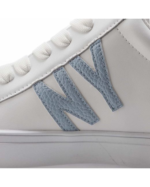 DKNY White Abeni Lace Up Trainers Size 3.5