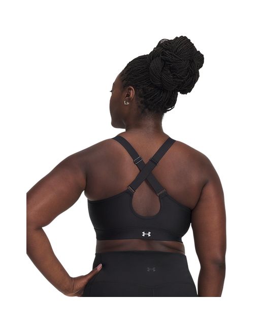 Under Armour Black Zipped Medium Impact Sports Bra