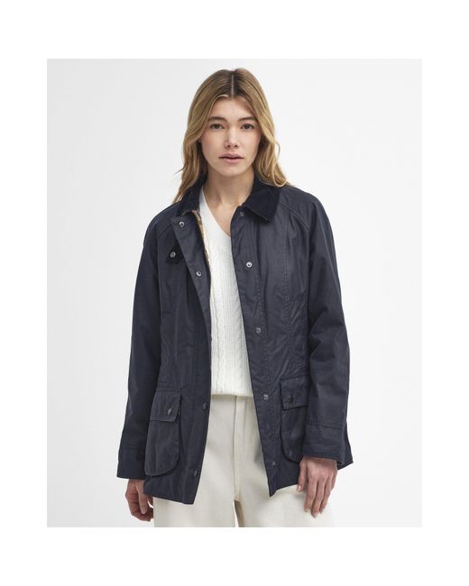 Barbour Blue Beadnell Wax Jacket