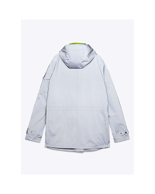 Paul & Shark Blue Paul & Shark Reflective Long Sleeve Parka for men