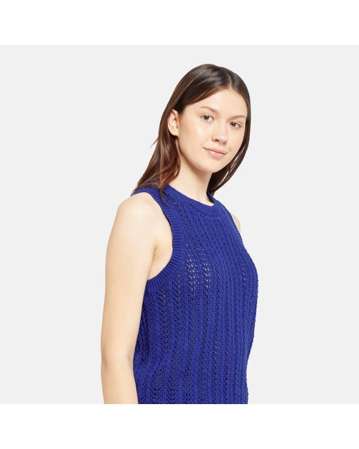Levi's Blue Sunrise Crochet Tank Mazarine