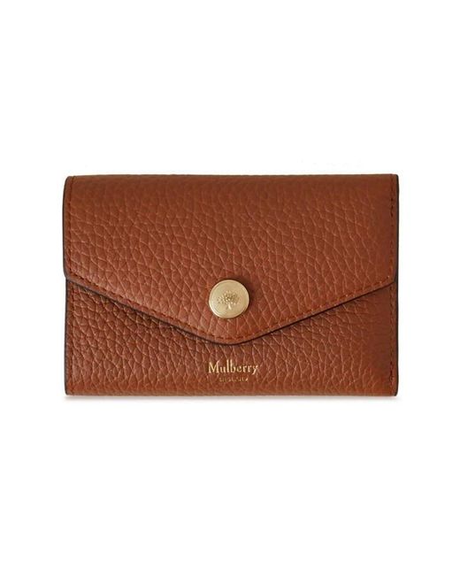 Mulberry Brown Folded Multi-card Wallet