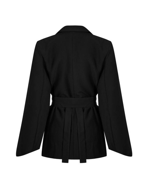 Odd Muse Black Belted Long Sleeve Blazer