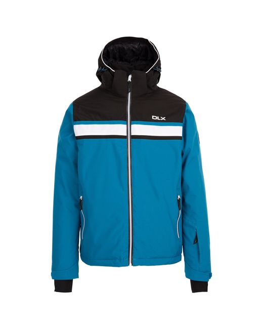 DLX Blue Weather-Resistant Streamlined Fit Ski Jacket for men