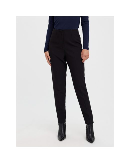 Vero Moda Black Vmsandy High-Waisted Tapered Trousers