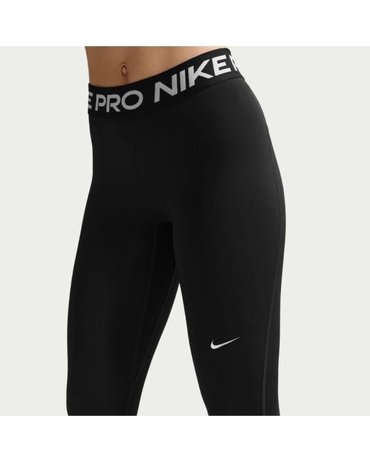 Nike Black Pro Mid-Rise Full-Length Leggings