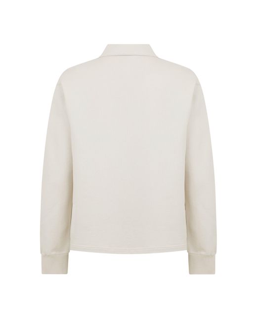 Belstaff White Curator Long Sleeve Polo Shirt for men