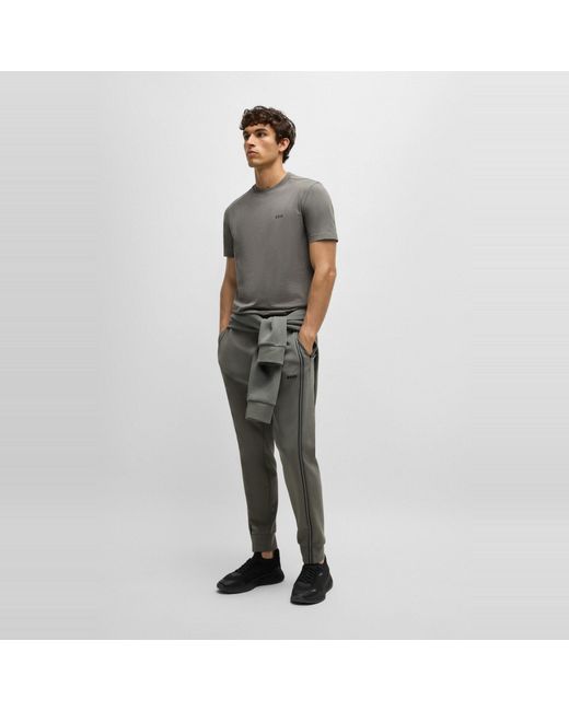 Boss Gray Hbg Hadiko Jogging Bottoms, Elasticated Waistband for men