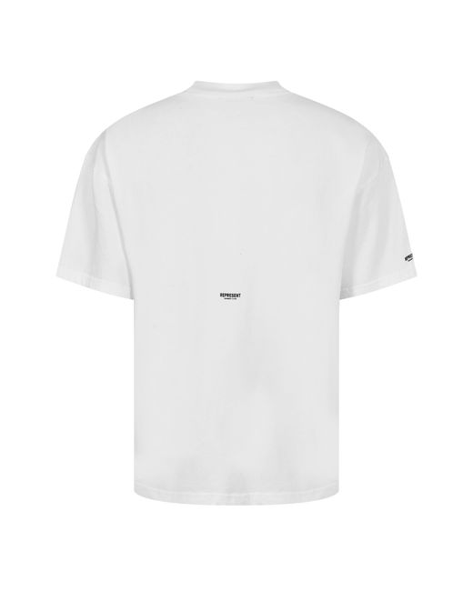Represent White Oversized T-Shirt for men