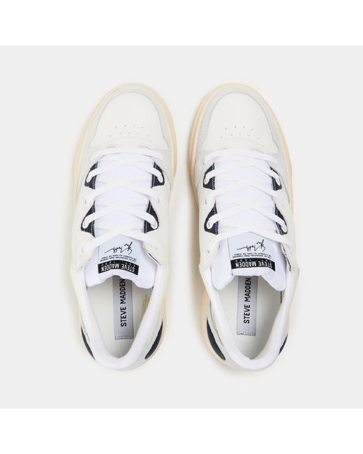 Steve Madden White Kingpin Low-Top Trainers for men