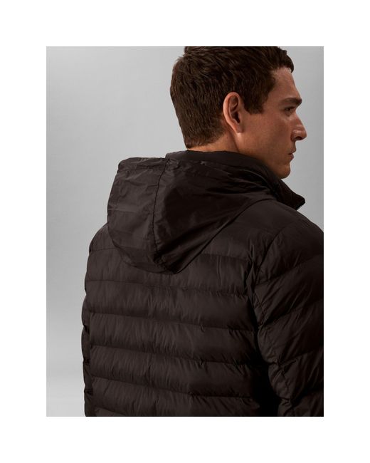 Calvin Klein Black Full Zip Short Puffer Jacket for men