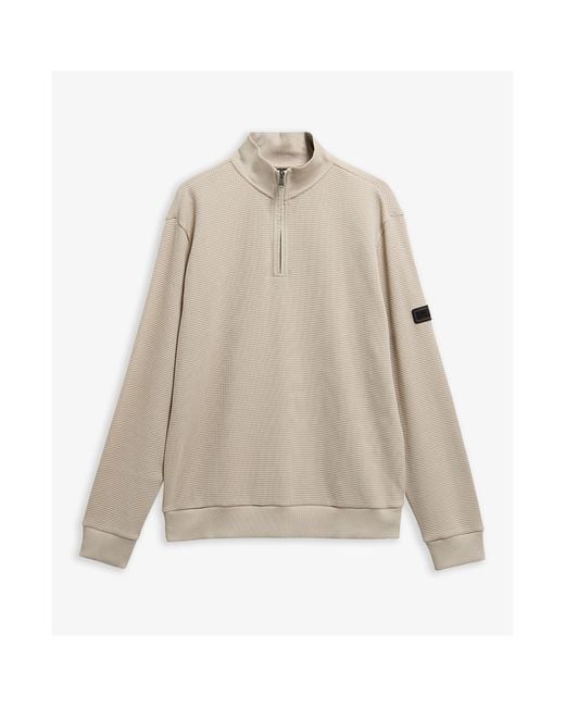 Barbour Natural Quarter Zip Fleece for men