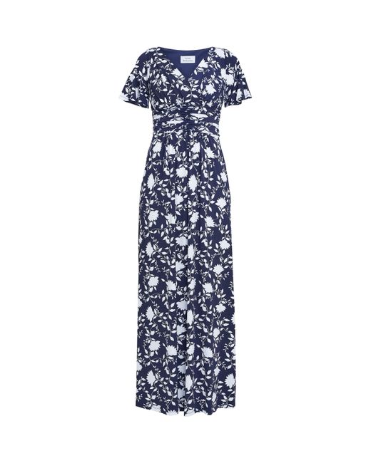 Gina Bacconi Blue Faye Jersey Party Maxi Dress