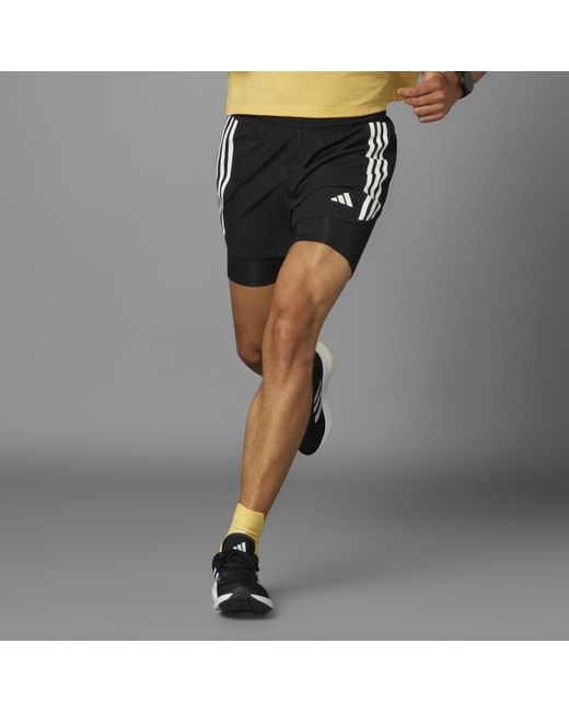 Adidas Black Own The Run 3 Stripes 2 for men