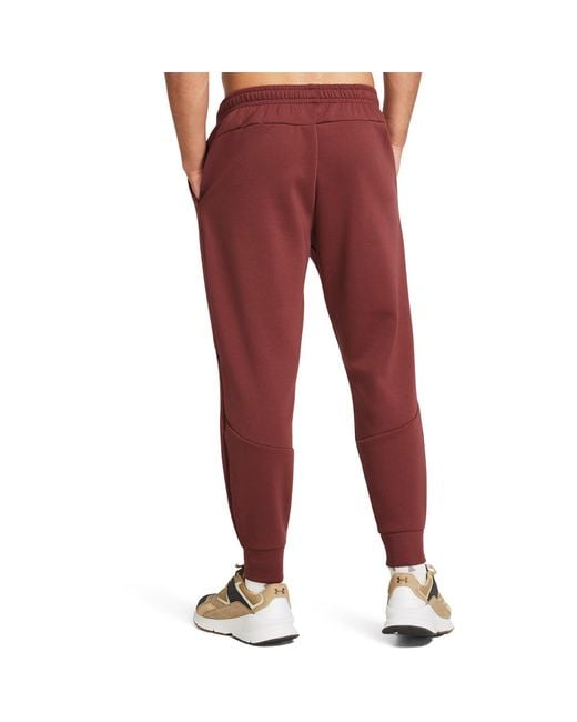 Under Armour Red Uns Closed Hem Fleece Joggers for men