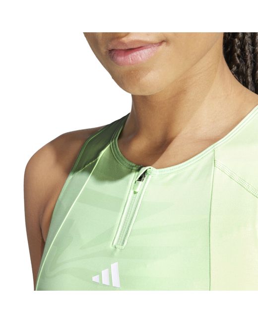 Adidas Green Non Wired All Over Print High Impact Sports Bra