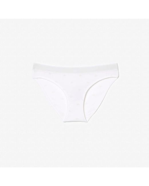 Lacoste White Stretch Cotton Briefs