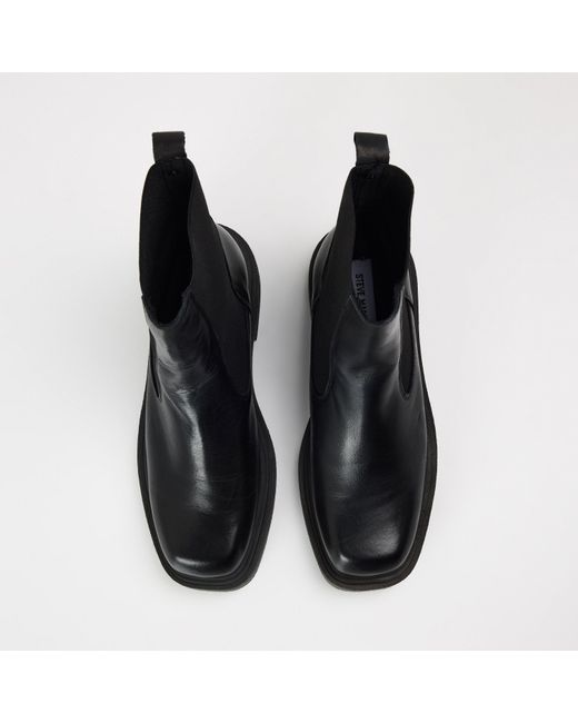 Steve Madden Black Churro Chelsea Boots With Block Heel