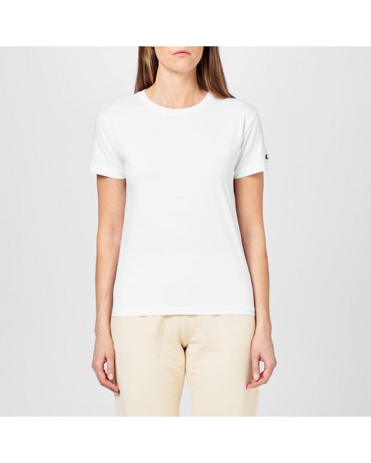 Champion Black Regular Fit Crewneck T-Shirt