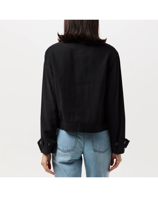 Finery London Black Alexa Relaxed Overshirt