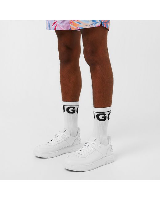 HUGO White 2 Pack Iconic Crew Socks for men