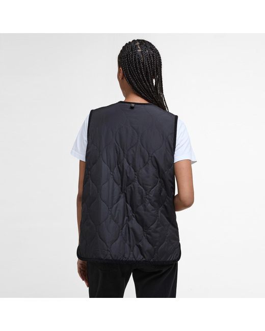 Barbour Black Klara Liner Quilted Full Zip Sleeveless Gilet
