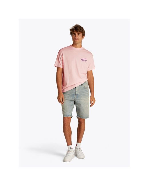 Tommy Hilfiger Pink Faded Graphic T-Shirt for men