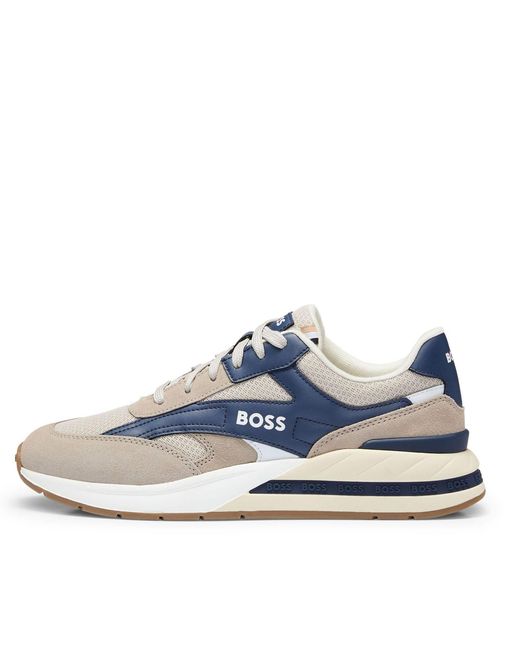 Boss Blue Kurt Runn Trainers for men