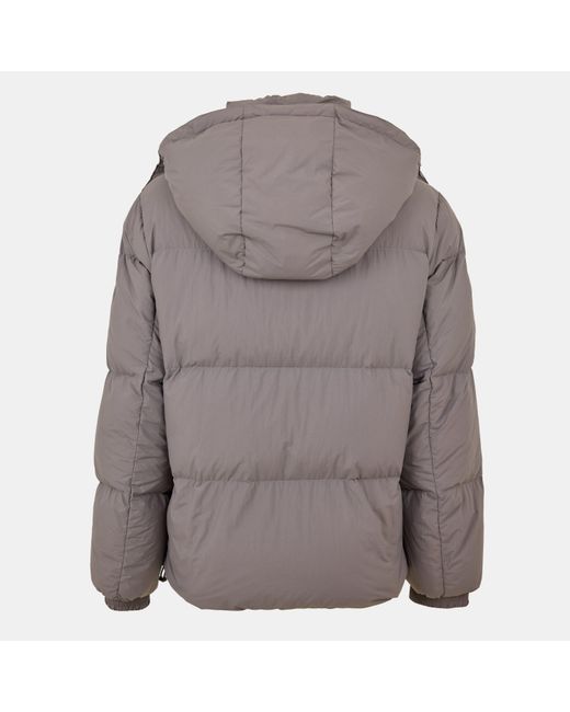 ARMANI EXCHANGE Gray Down Water-Resistant Short Puffer Jacket for men
