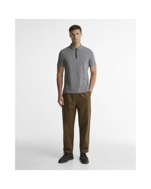 Barbour Gray B.Li Stately Zp Polo Sn64 for men
