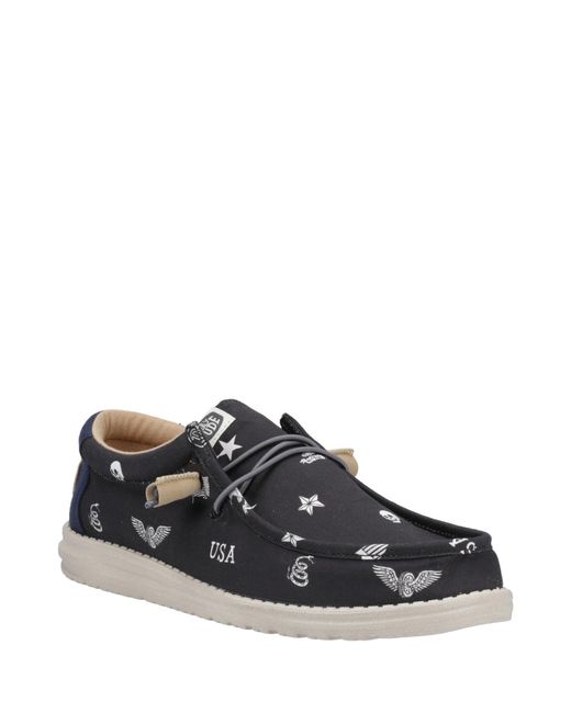 HeyDude Blue Wally Stars N Skulls Shoe for men