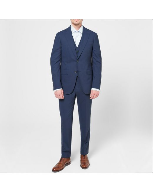 Richard James Blue Wilder Tailored Fit Suit Jacket for men