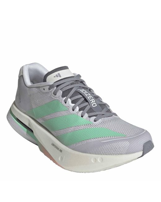 Adidas Green Adizero Boston 13 Road Running Shoes