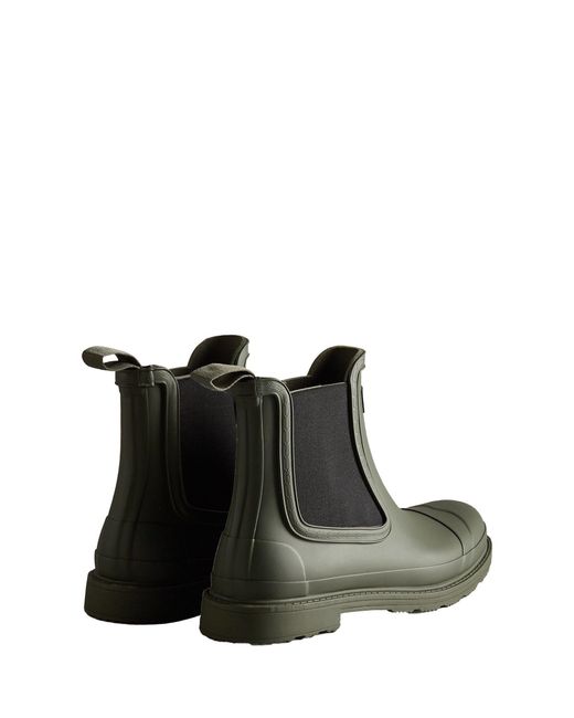 Hunter Green Commando Chelsea Boots for men