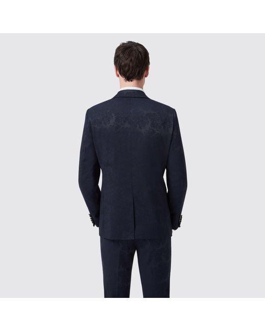 Twisted Tailor Blue Minerva Slim Fit Tux Jacket for men