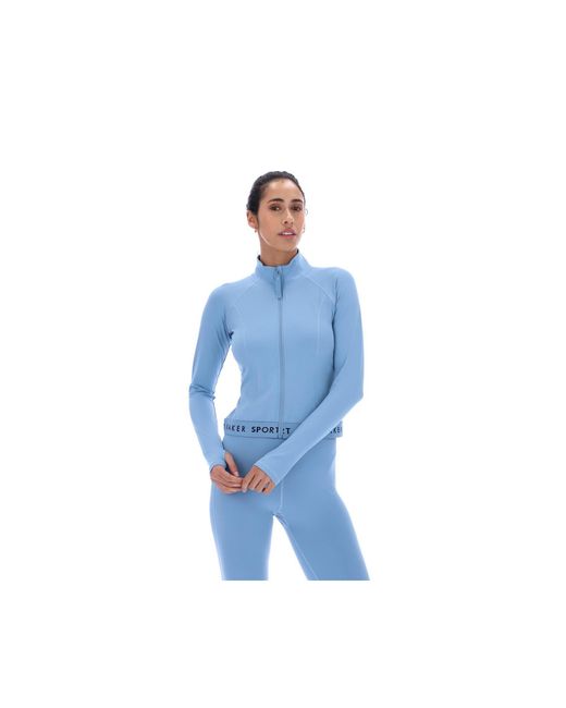 Ted Baker Blue Marie Essentials Cropped Zip Up Jacket