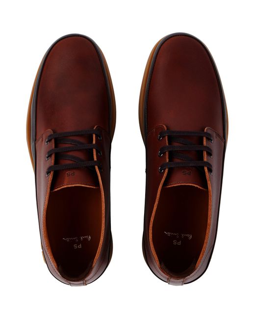 Paul Smith Brown Crane Leather Chukka Boots for men
