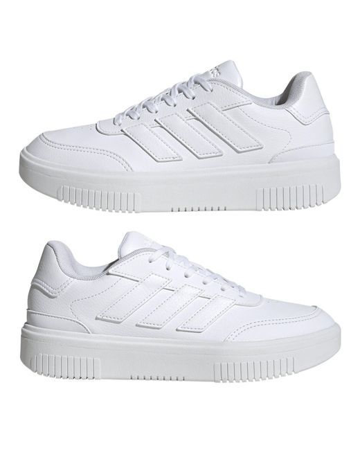 Adidas White Courtblock Trainers