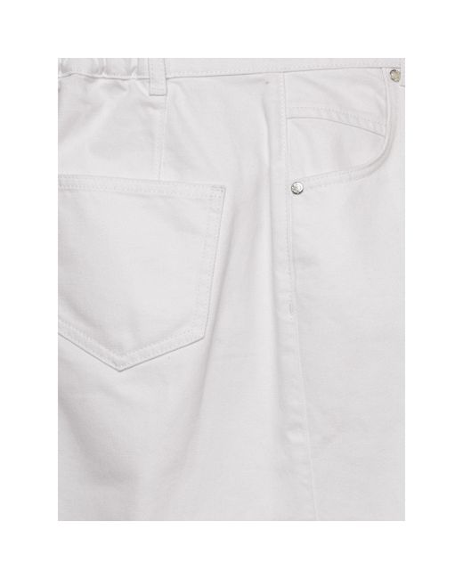 Phase Eight White Aubrey Denim Midi Skirt