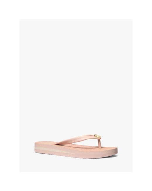 MICHAEL Michael Kors Pink Posie Flip Flops