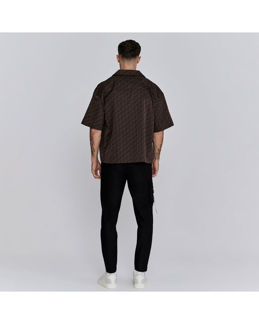Siksilk Black Utility Overshirt for men