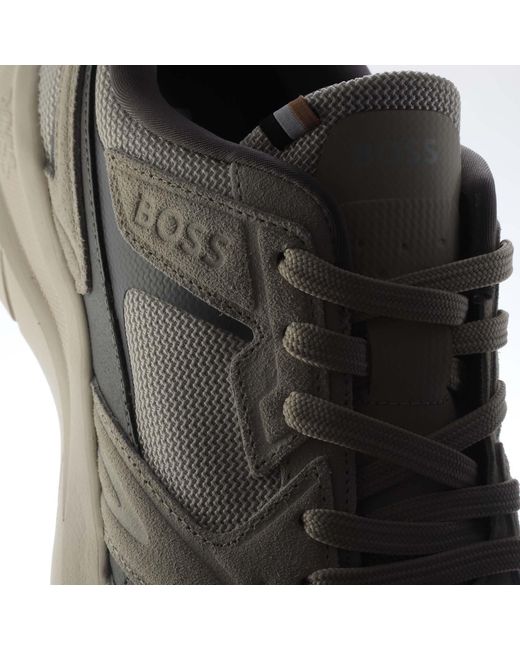 Boss Gray Owen Runn Sdme 10254496 01 Low-Top Trainers for men
