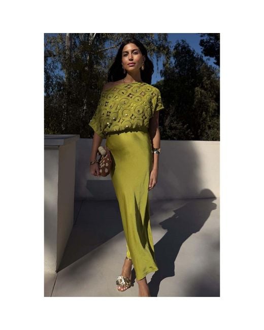 Never Fully Dressed Green Shell Tilly Maxi Dress